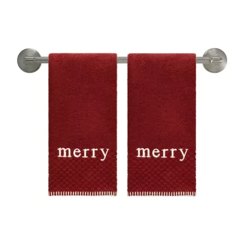Avanti Merry 2-pc. Embellished Hand Towel