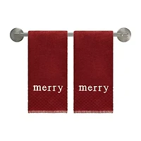 Avanti Merry 2-pc. Embellished Hand Towel