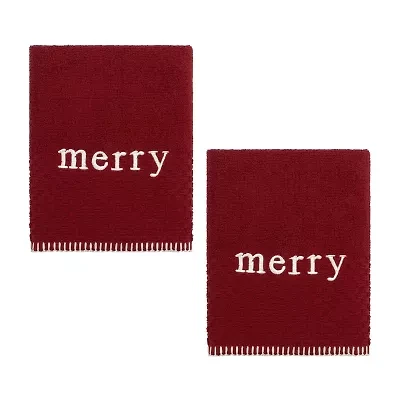 Avanti Merry 2-pc. Embellished Hand Towel