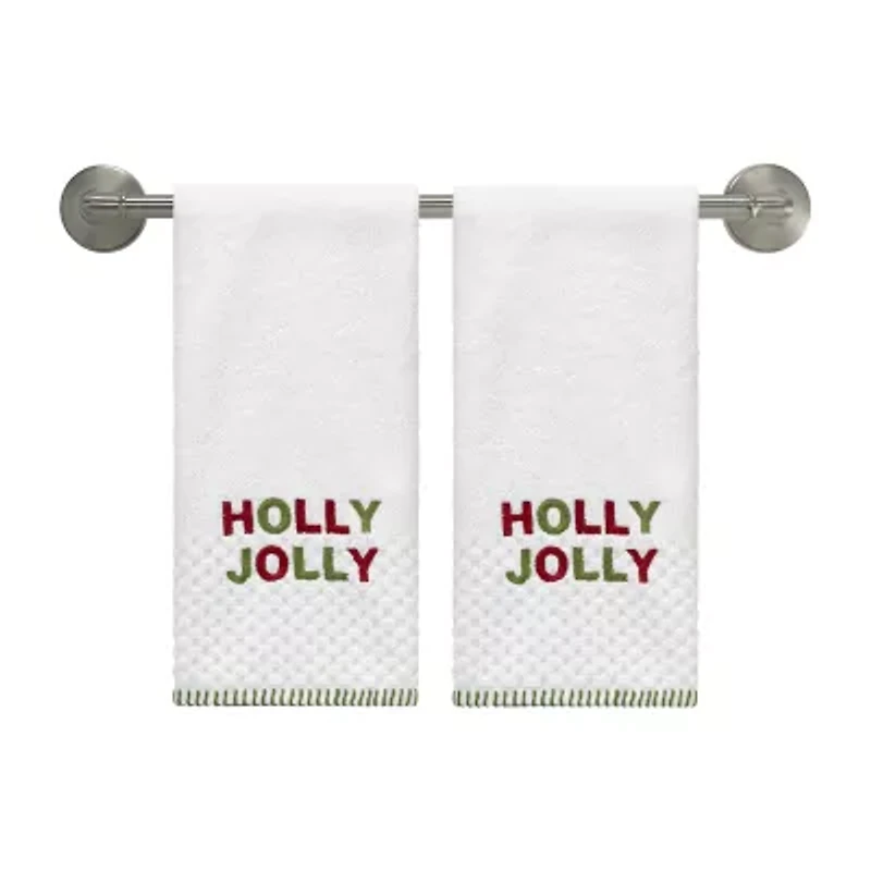 Avanti Holly Jolly 2-pc. Embellished Hand Towel
