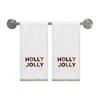 Avanti Holly Jolly 2-pc. Embellished Hand Towel