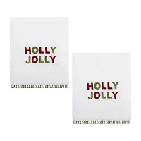 Avanti Holly Jolly 2-pc. Embellished Hand Towel