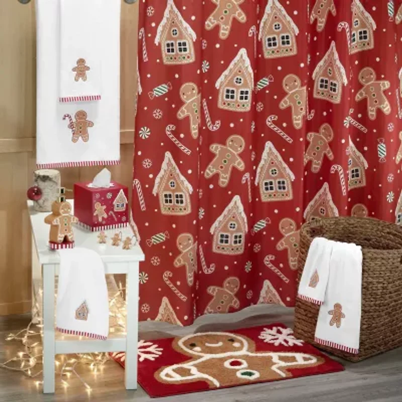 Avanti Gingerbread Man Shower Curtain