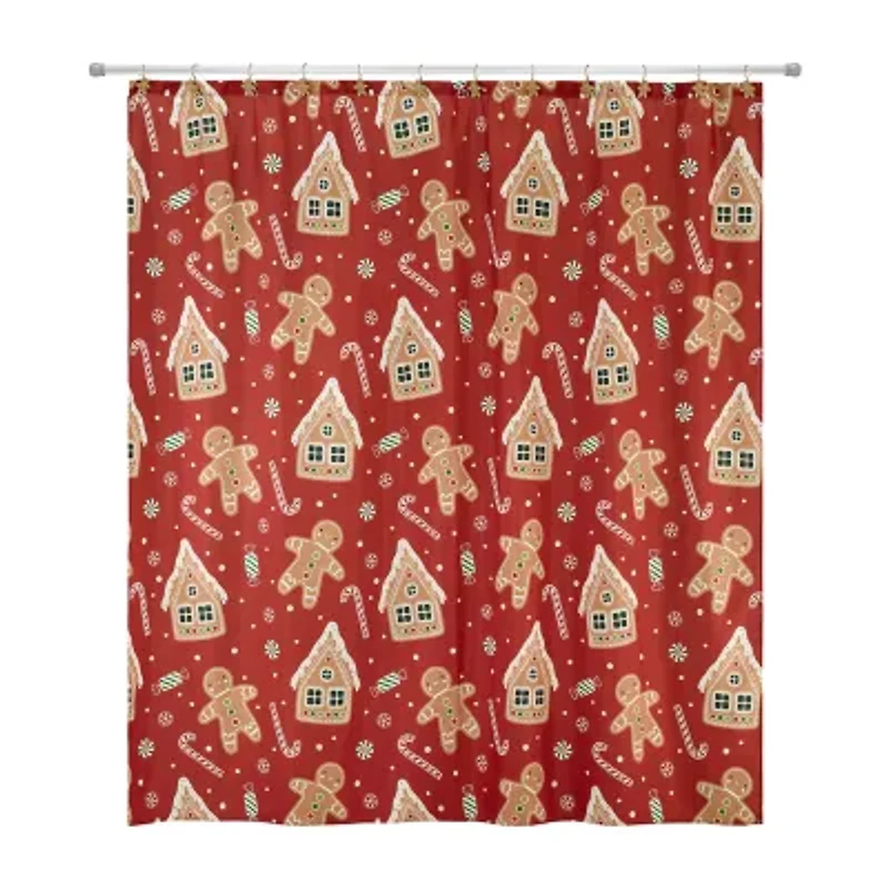 Avanti Gingerbread Man Shower Curtain