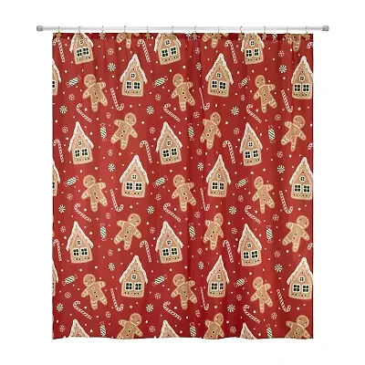 Avanti Gingerbread Man Shower Curtain