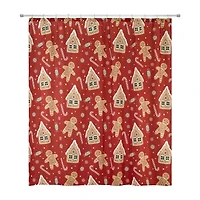 Avanti Gingerbread Man Shower Curtain