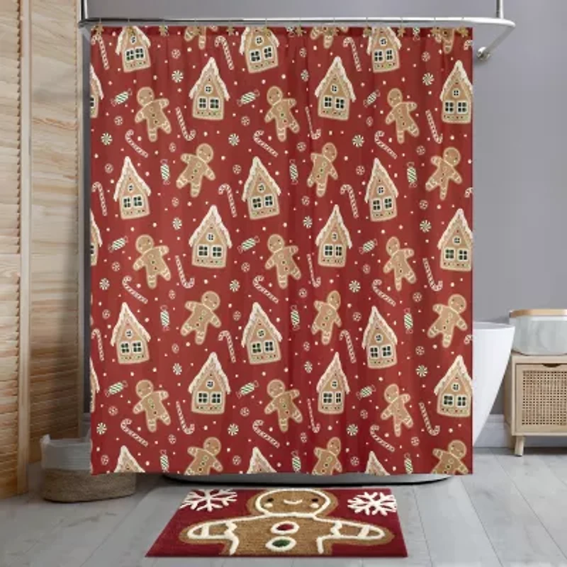 Avanti Gingerbread Man Shower Curtain