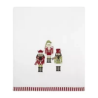 Avanti Peppermint Nutcracker Embellished Holiday Bath Towel