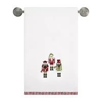 Avanti Peppermint Nutcracker Embellished Holiday Bath Towel