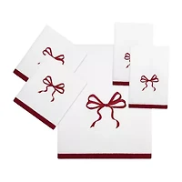 Avanti Christmas Bows Embellished Holiday Bath Towel