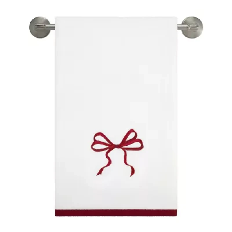 Avanti Christmas Bows Embellished Holiday Bath Towel