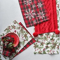 North Pole Trading Co. Holly Berry Table Runner