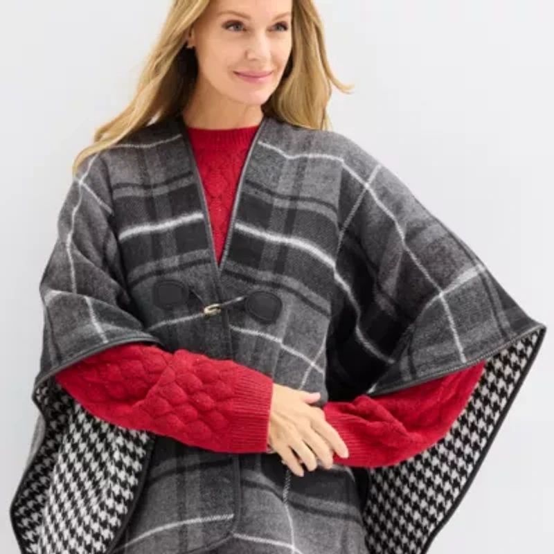 Liz Claiborne Reversible Plaid Wrap