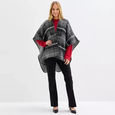Liz Claiborne Reversible Plaid Wrap