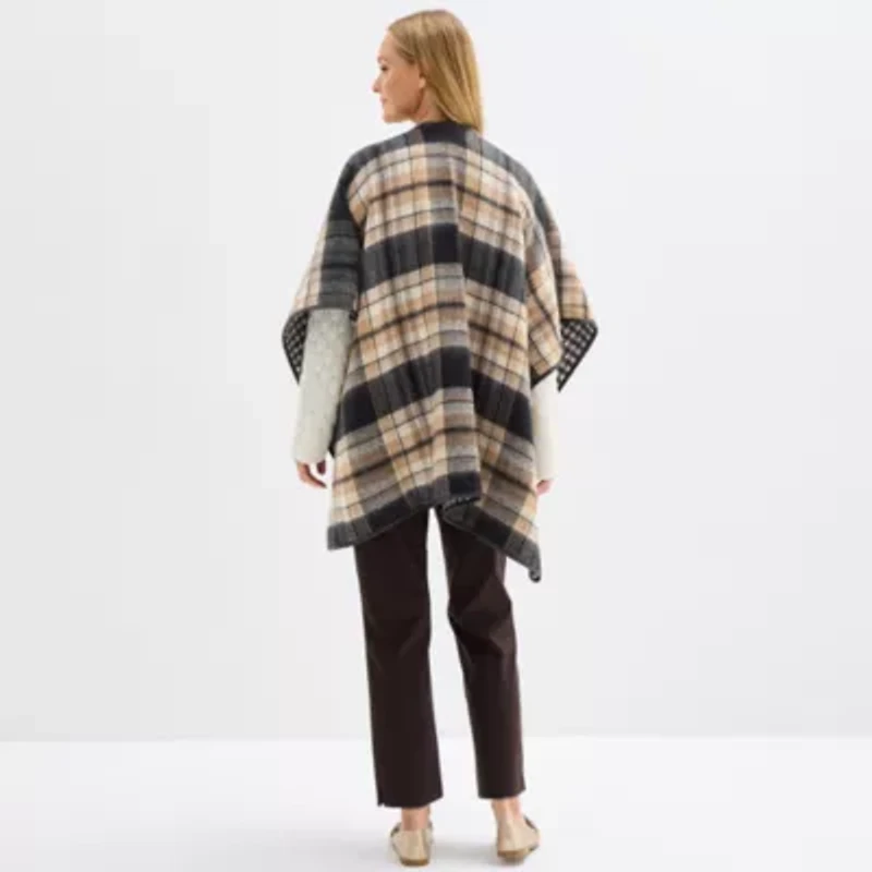 Liz Claiborne Reversible Plaid Wrap
