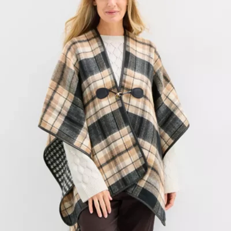 Liz Claiborne Reversible Plaid Wrap