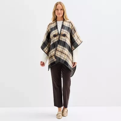 Liz Claiborne Reversible Plaid Wrap