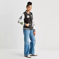 Tim Burton'S Nightmare Before Christmas Womens Fleece Midweight Juniors Bomber Jacket