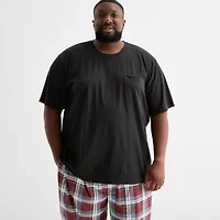 St. John's Bay Mens Crew Neck Long Sleeve 2-pc. Big and Tall Pajama Sets