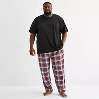 St. John's Bay Mens Crew Neck Long Sleeve 2-pc. Big and Tall Pajama Sets