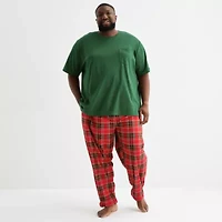 St. John's Bay Mens Crew Neck Short Sleeve 2-pc. Big and Tall Pajama Sets