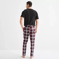 St. John's Bay Mens Crew Neck Long Sleeve 2-pc. Pajama Sets