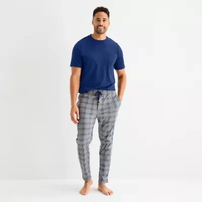 St. John's Bay Mens Crew Neck Short Sleeve 2-pc. Pajama Sets