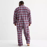 St. John's Bay Mens Flannel Long Sleeve 2-pc. Big and Tall Pajama Sets