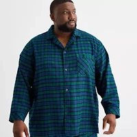 St. John's Bay Mens Flannel Long Sleeve 2-pc. Big and Tall Pajama Sets