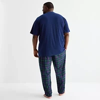 St. John's Bay Mens Crew Neck Short Sleeve 2-pc. Big and Tall Pajama Sets
