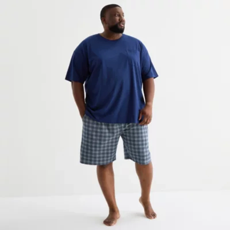 St. John's Bay Mens Crew Neck Short Sleeve Pajama Top
