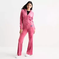 Juicy By Couture Womens Juniors Hooded Lightweight Track Jacket