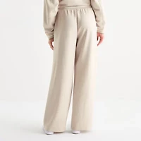 Stylus Womens Wide Leg High Rise Track Pant