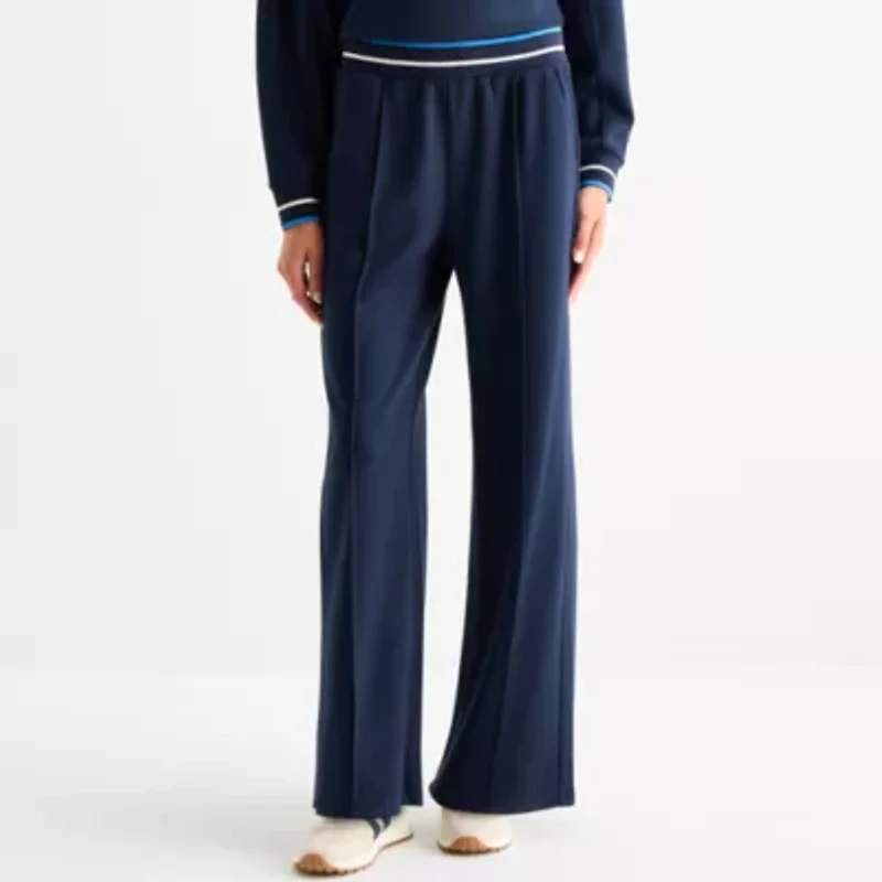 Stylus Womens Wide Leg High Rise Cropped Pant