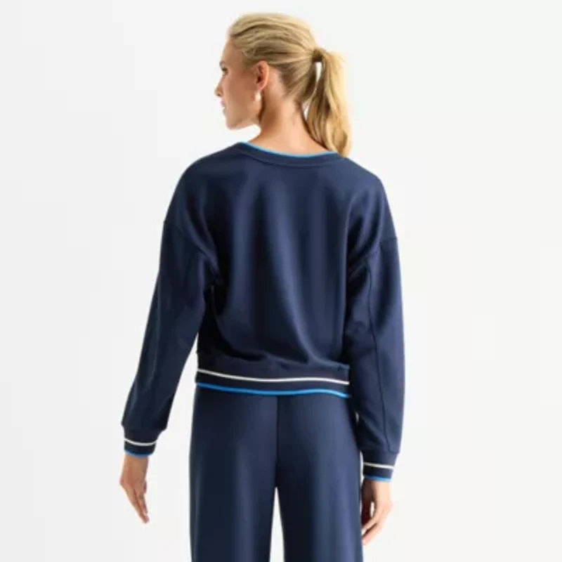 Stylus Womens V Neck Long Sleeve Sweatshirt