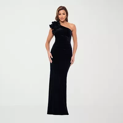 DJ Jaz Velvet Womens Sleeveless Evening Gown