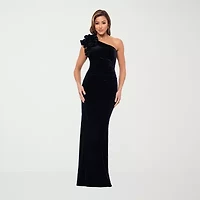 DJ Jaz Velvet Womens Sleeveless Evening Gown