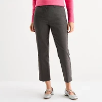 Liz Claiborne Lisa Womens Tall Stretch Fabric Slim Mid Rise Ankle Pant