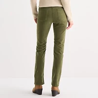 St. John's Bay Womens Tall Mid Rise Straight Corduroy Pant
