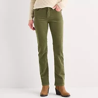 St. John's Bay Womens Tall Mid Rise Straight Corduroy Pant