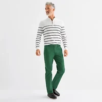 St. John's Bay Stretch Chino Mens Straight Fit Flat Front Pant