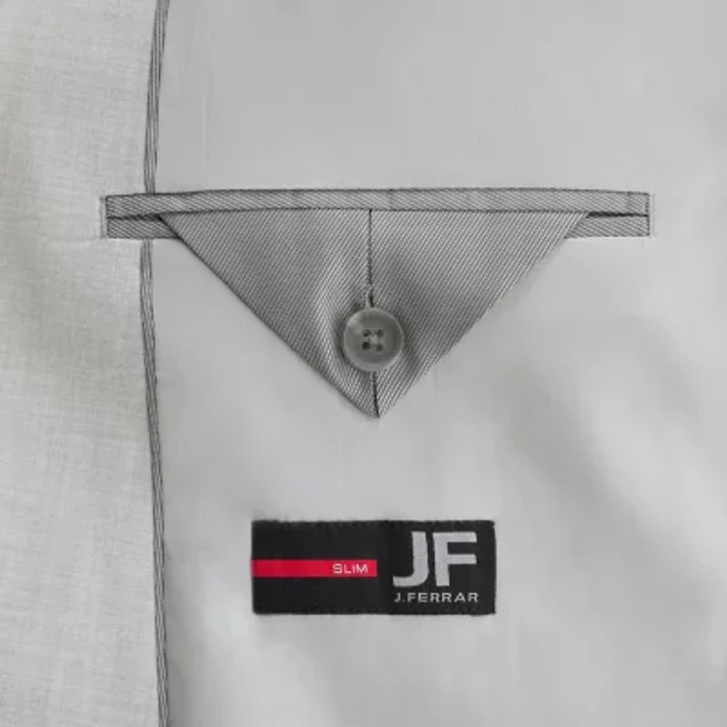 J. Ferrar Double-Breasted Ultra Comfort Mens Slim Fit Suit Jacket
