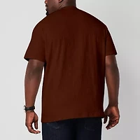 Shaquille O'Neal XLG Ribbed Dropneedle Mens Crew Neck Short Sleeve Big and Tall T-Shirt