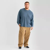 Arizona Mens Crew Neck Long Sleeve Big and Tall T-Shirt