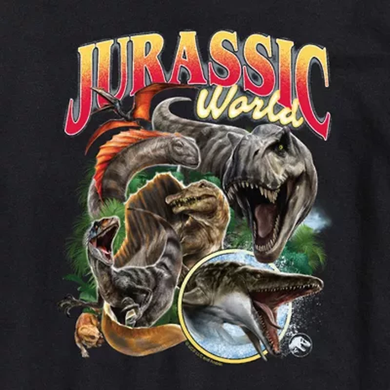 Mens Crew Neck Short Sleeve Regular Fit Jurassic World Big and Tall Graphic T-Shirt