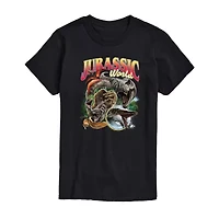Mens Crew Neck Short Sleeve Regular Fit Jurassic World Big and Tall Graphic T-Shirt
