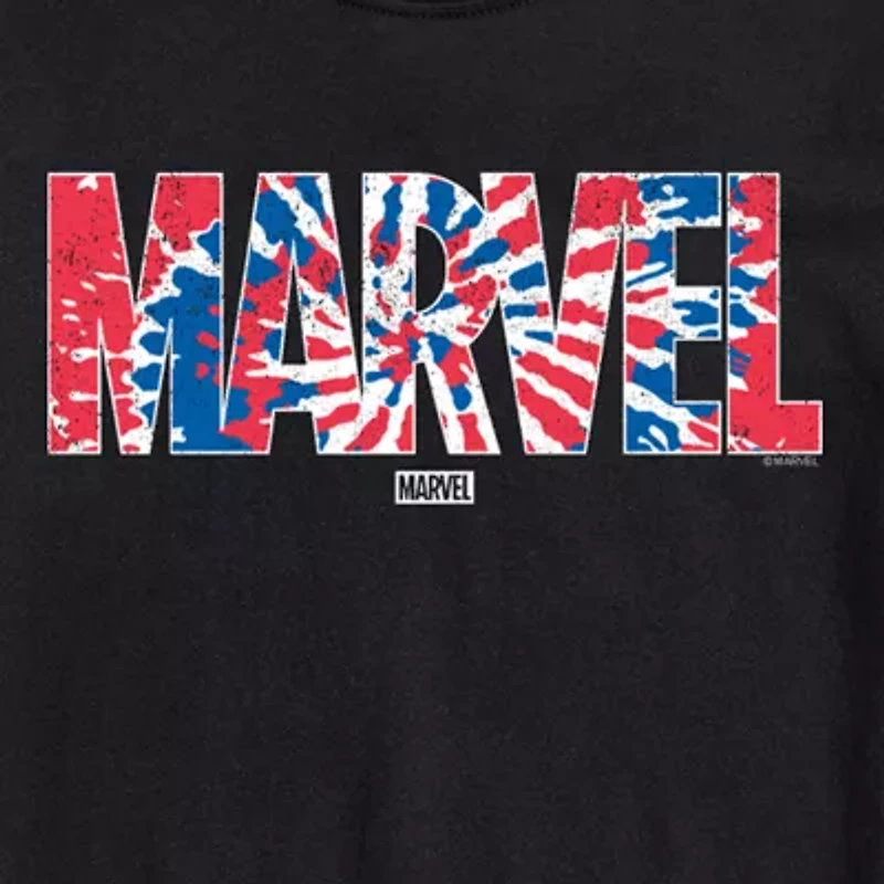 Mens Crew Neck Short Sleeve Regular Fit Marvel Big and Tall Graphic T-Shirt