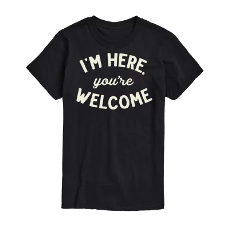 Mens Crew Neck Short Sleeve Regular Fit Big and Tall Graphic T-Shirt