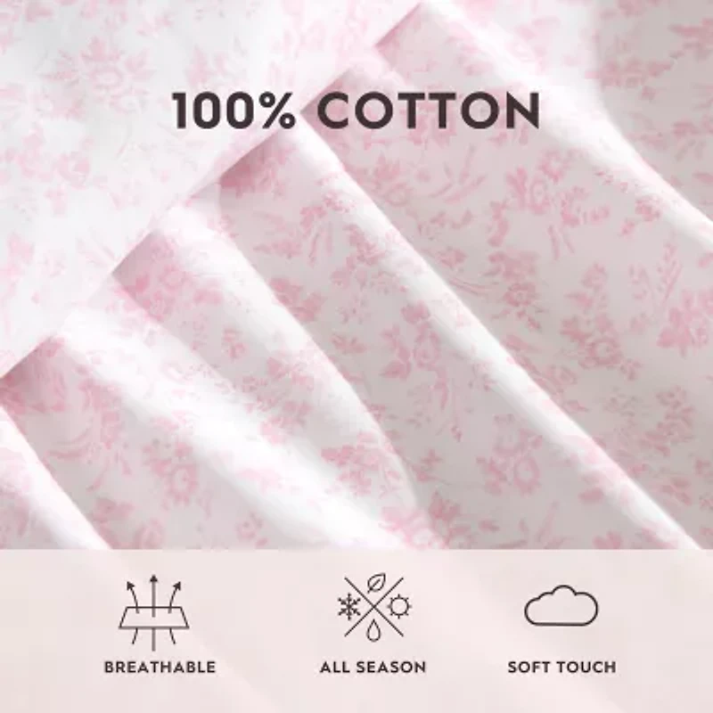 Laura Ashley Floral Toile Sheet Set