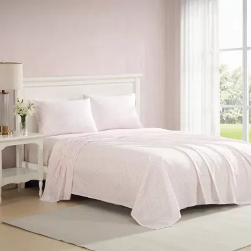 Laura Ashley Floral Toile Sheet Set